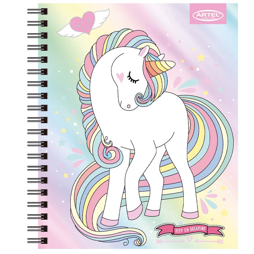 Cuaderno Universitario Keep on Dreaming 100 Hojas 7mm. Diseño Aleatorio Artel