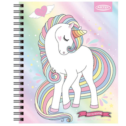 Cuaderno Universitario Keep on Dreaming 100 Hojas 7mm. Diseño Aleatorio Artel