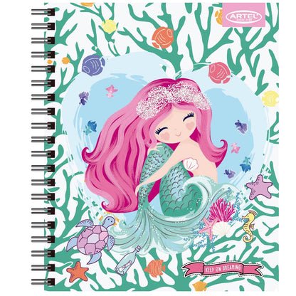 Cuaderno Universitario Keep on Dreaming 100 Hojas 7mm. Diseño Aleatorio Artel