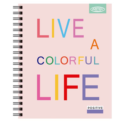 Cuaderno Universitario Positive Bold 100 Hojas 7mm. Diseño Aleatorio Artel