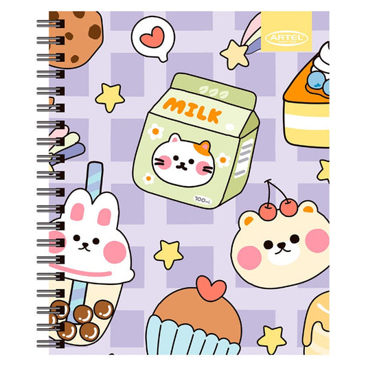CUADERNO UNIVERSITARIO 100H 7MM KAWAII ARTEL