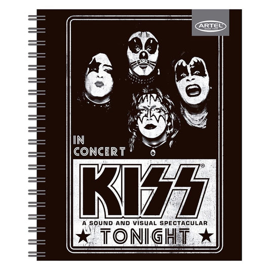CUADERNO UNIVERSITARIO 100H 7MM BANDAS KISS ARTEL