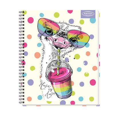 Cuaderno Universitario 100 Hojas 7mm Animales Divertidos