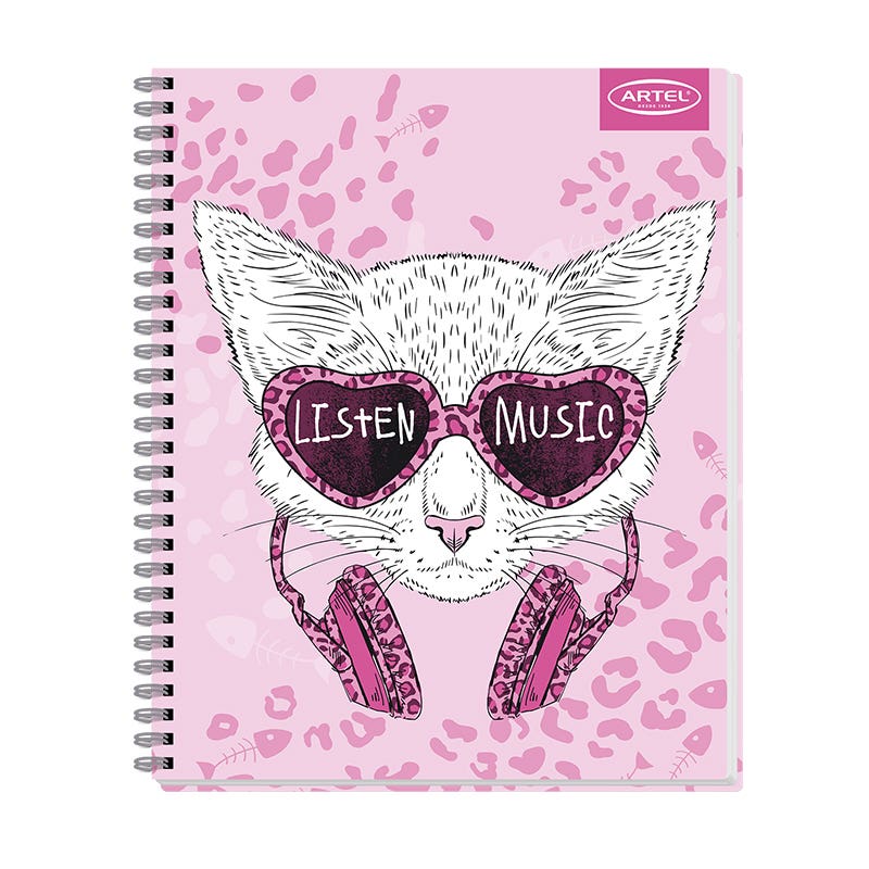 Cuaderno Universitario 100 Hojas 7mm Animales Divertidos