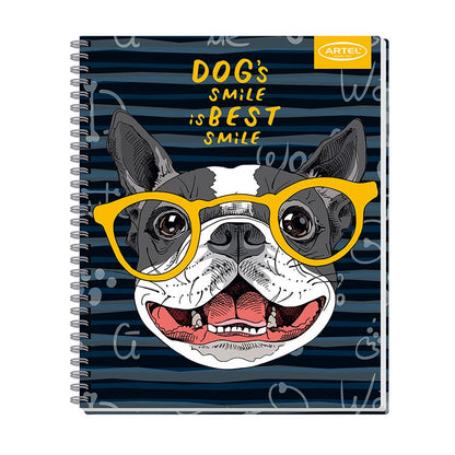 Cuaderno Universitario 100 Hojas 7mm Animales Divertidos