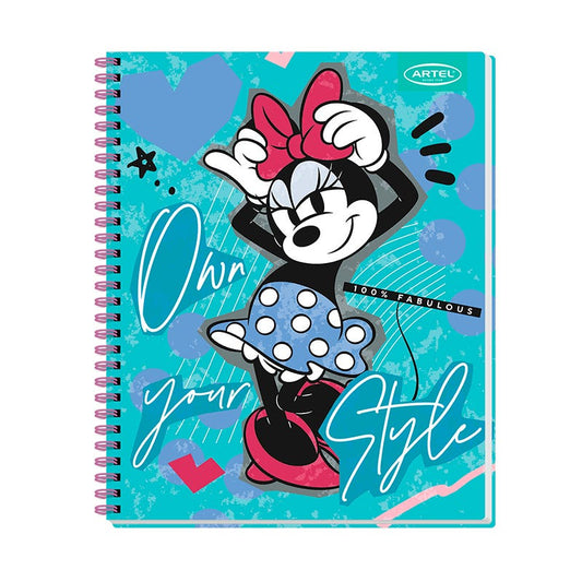 Cuaderno Universitario 100 Hojas 7mm Minnie Collage