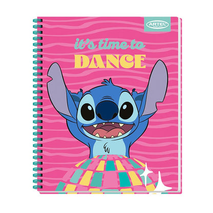 Cuaderno Universitario 100 Hojas 7mm Stitch Disco