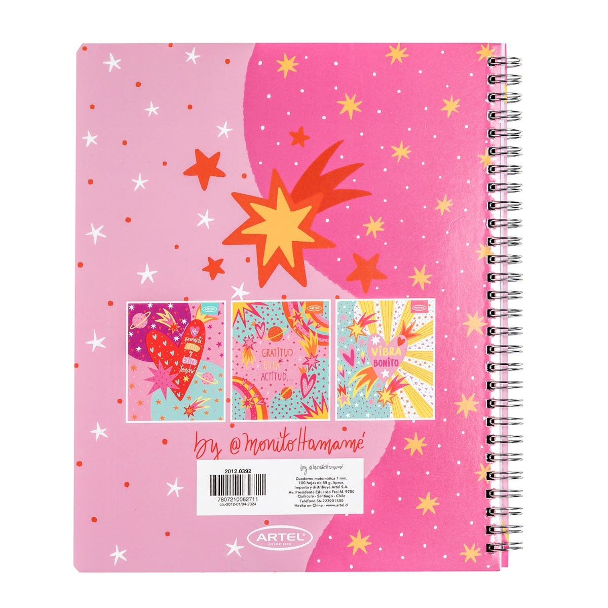 Cuaderno Universitario 100 Hojas 7mm Ilustradoras Chilenas