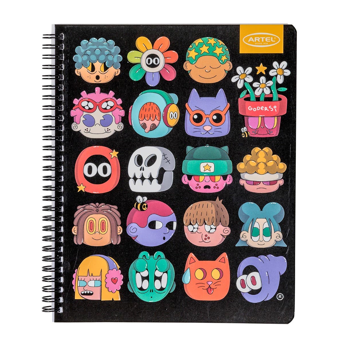 Cuaderno Universitario 100 Hojas 7mm Ilustradores Chilenos