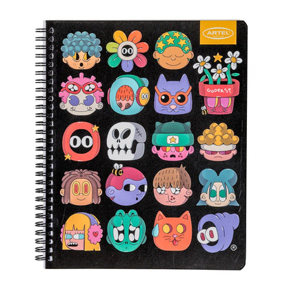 Cuaderno Universitario 100 Hojas 7mm Ilustradores Chilenos