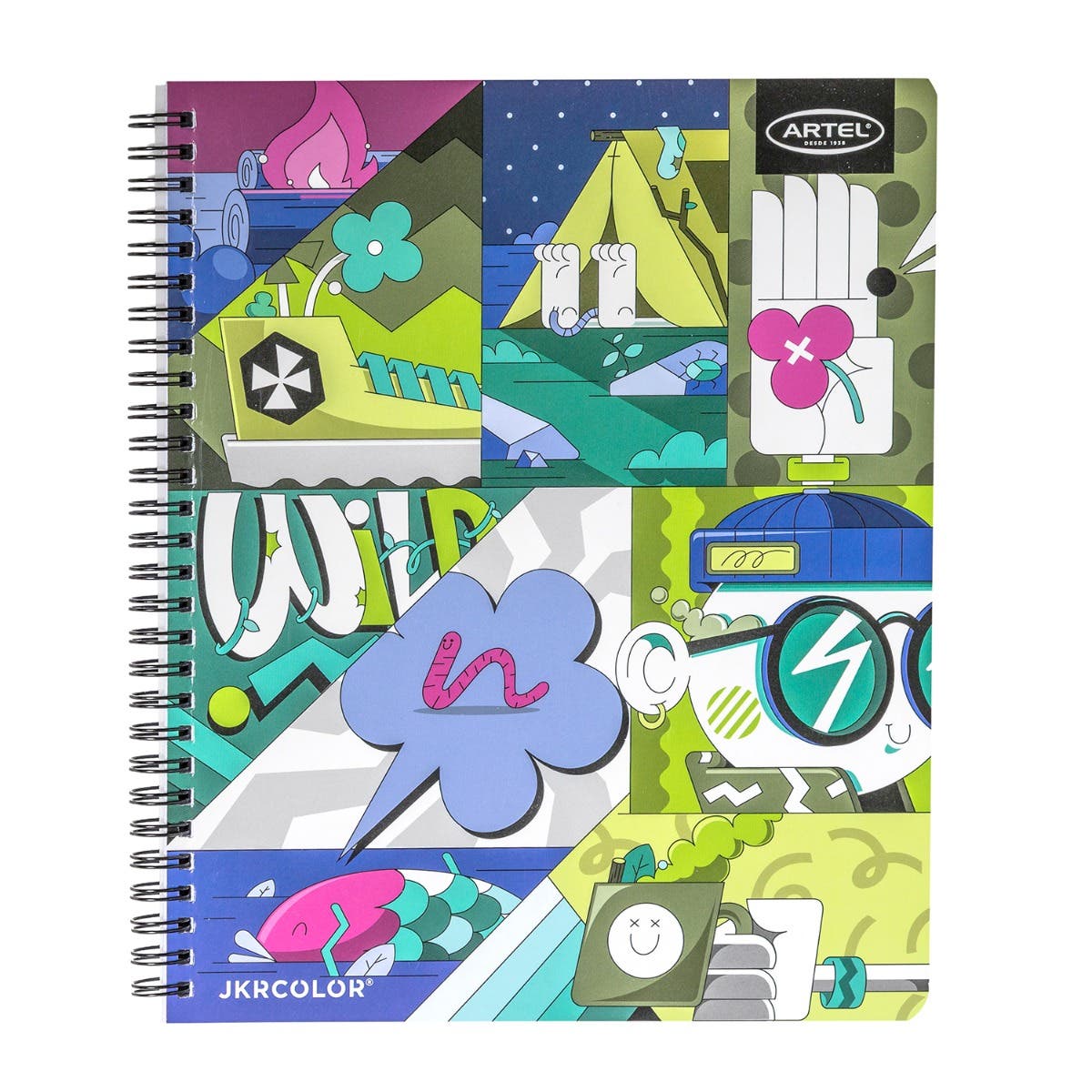 Cuaderno Universitario 100 Hojas 7mm Ilustradores Chilenos