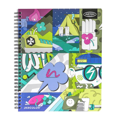 Cuaderno Universitario 100 Hojas 7mm Ilustradores Chilenos