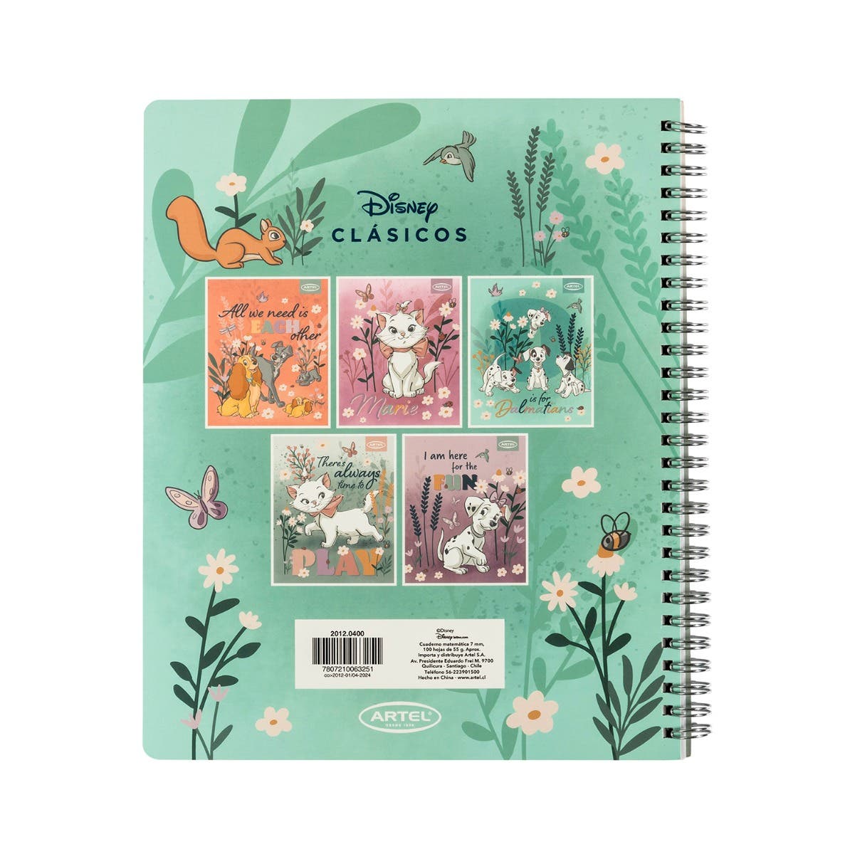 Cuaderno Universitario 100 Hojas 7mm Cats&dogs Clasicos