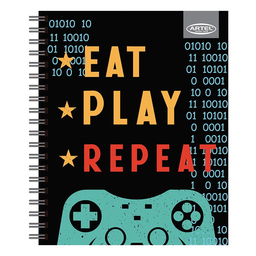 CUADERNO UNIVERSITARIO ARTEL 100 HOJAS 7MM DISEÑO GAMERS 2024