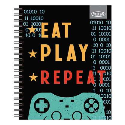 CUADERNO UNIVERSITARIO ARTEL 100 HOJAS 7MM DISEÑO GAMERS 2024