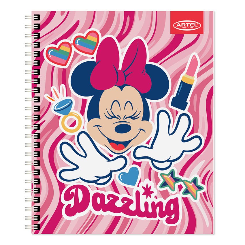 CUADERNO UNIVERSITARIO ARTEL 100 HOJAS 7MM DISEÑO MINNIE 2024