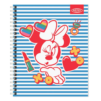 CUADERNO UNIVERSITARIO ARTEL 100 HOJAS 7MM DISEÑO MINNIE 2024