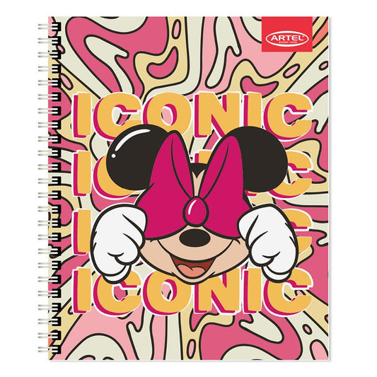 CUADERNO UNIVERSITARIO ARTEL 100 HOJAS 7MM DISEÑO MINNIE 2024