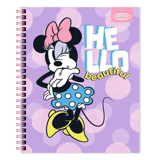 CUADERNO UNIVERSITARIO ARTEL 100 HOJAS 7MM DISEÑO MINNIE FASHION 2024