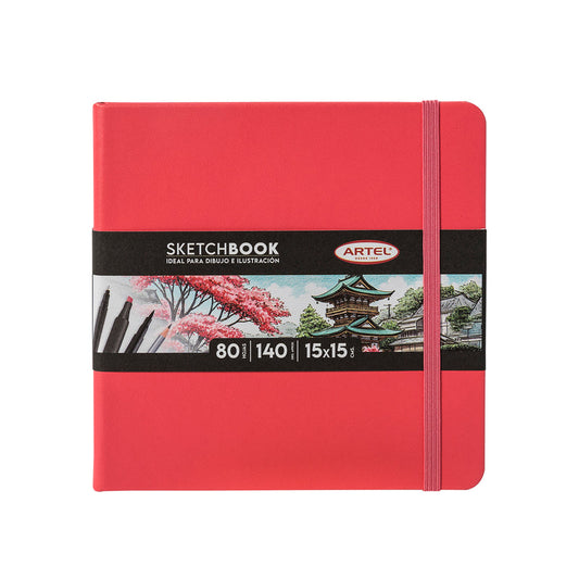 Sketchbook Artel 15X15 Roja
