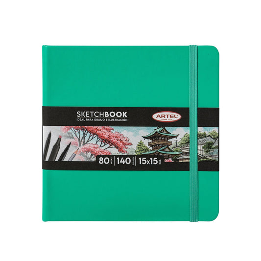 Sketchbook Artel 15X15 Verde