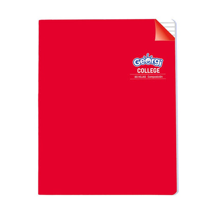 Cuaderno College 80 Hojas Composición Georgi