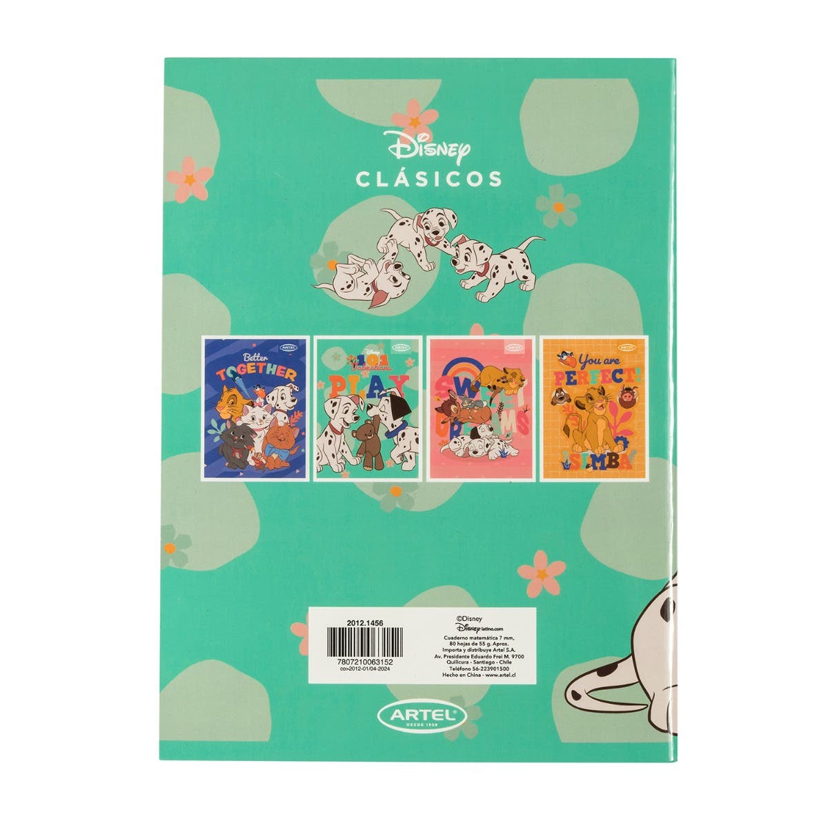 Cuaderno College 80 Hojas Clásicos Disney