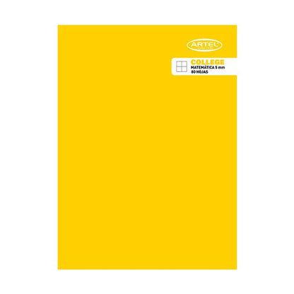 Cuaderno College Matemática 5mm 80 Hojas Artel