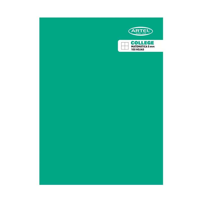 Cuaderno College Matemática 5mm 80 Hojas Artel
