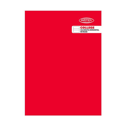 Cuaderno College Caligrafía Horizontal 80 Hojas Artel