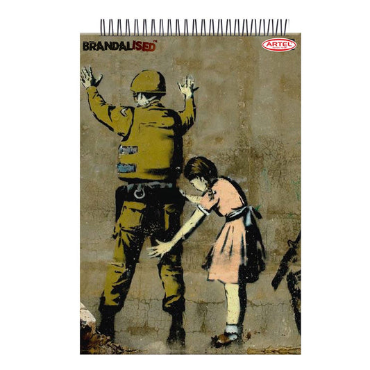 Croquera Tapa Dura 80 Hojas Bond Banksy Diseño Aleatorio Artel