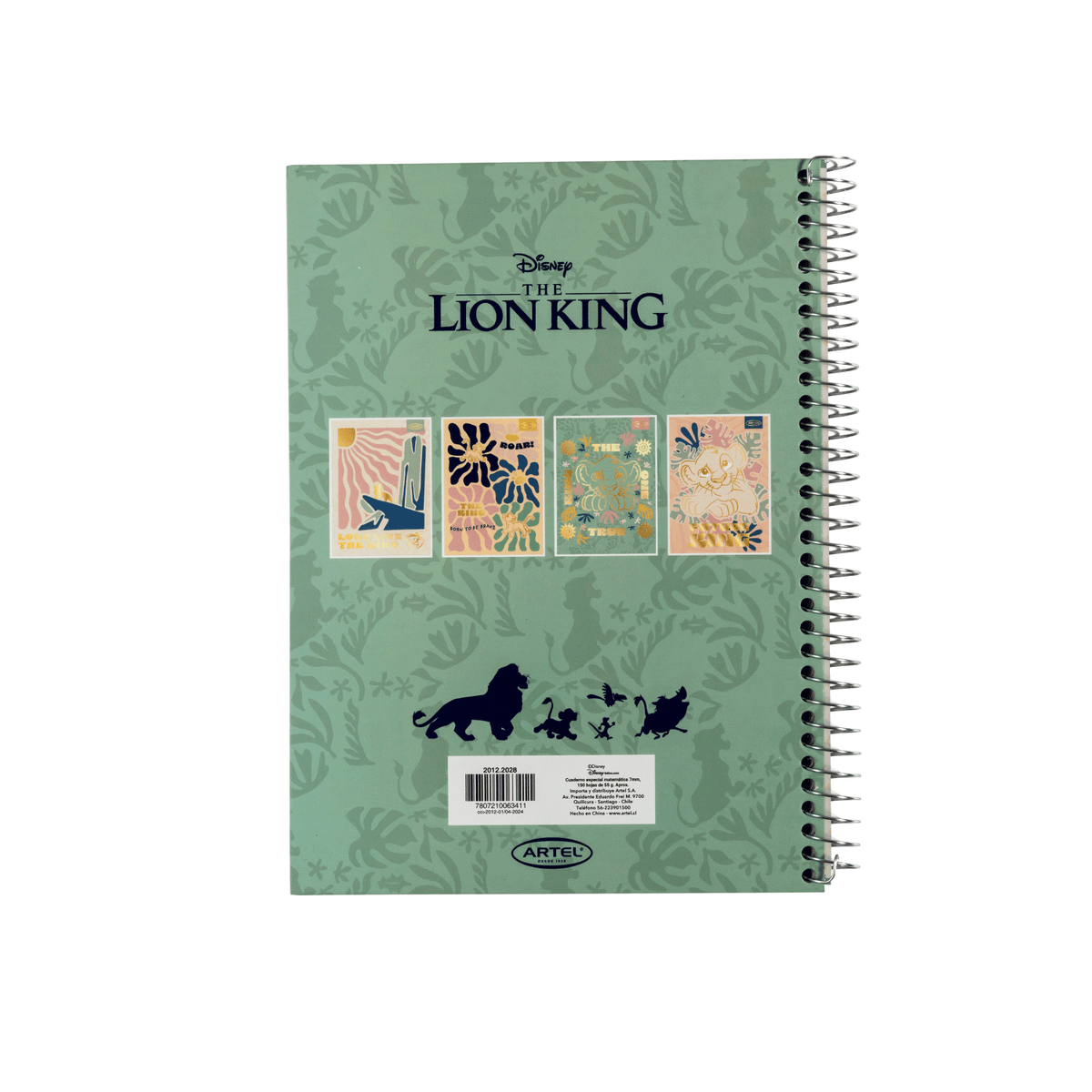 Cuaderno Especial Artel 150 Hojas Rey León Safari