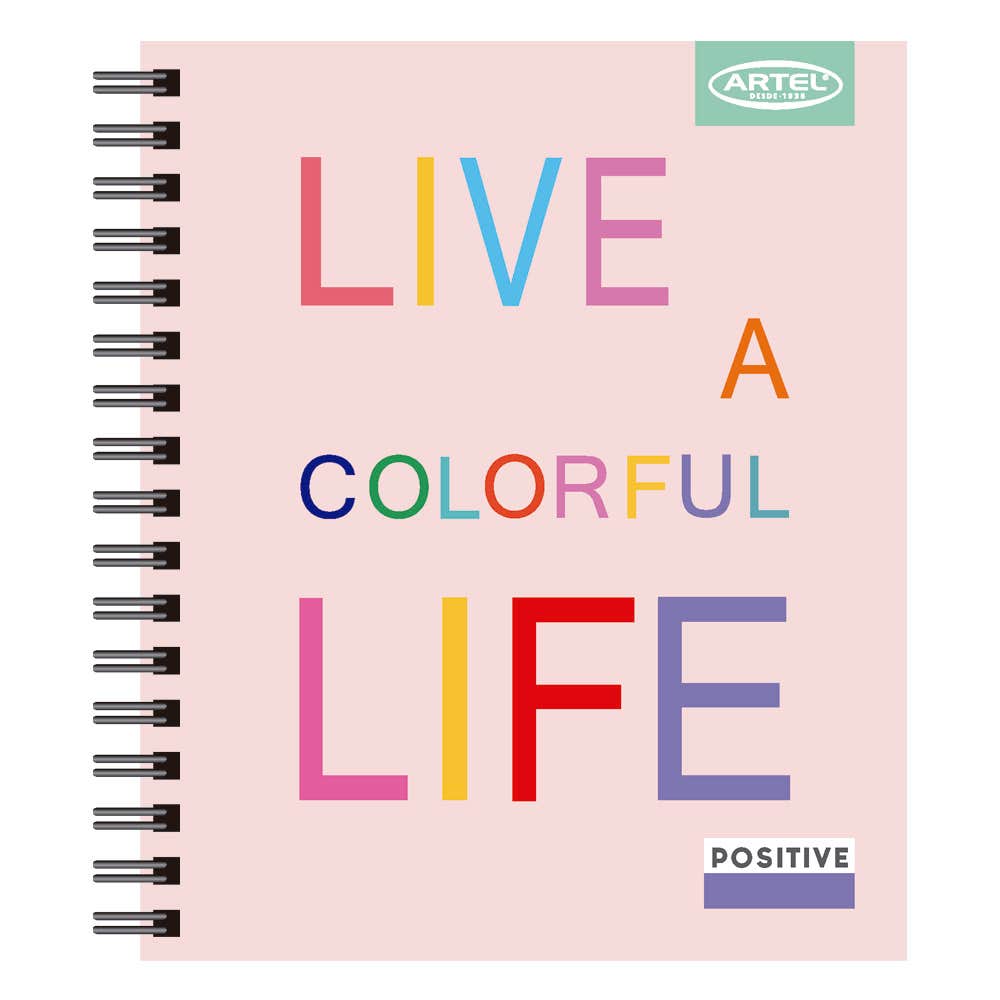 Cuaderno Book Positive 120 Hojas 7mm. Diseño Aleatorio Artel