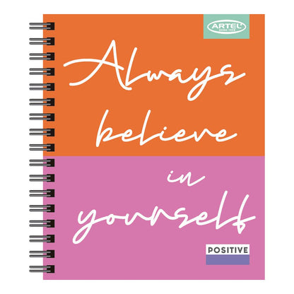 Cuaderno Book Positive 120 Hojas 7mm. Diseño Aleatorio Artel