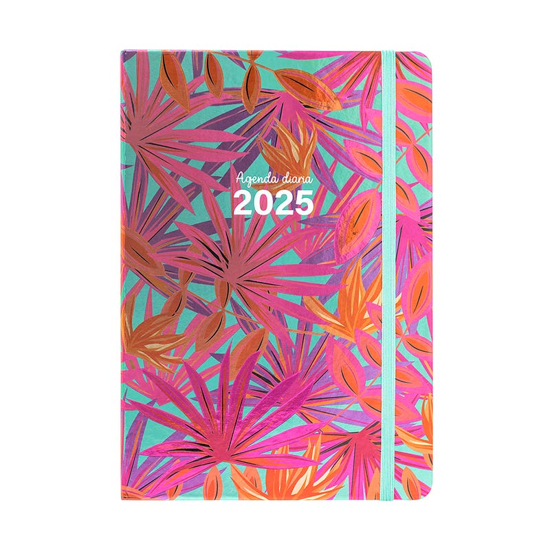 Agenda 2025 Floral con elástico