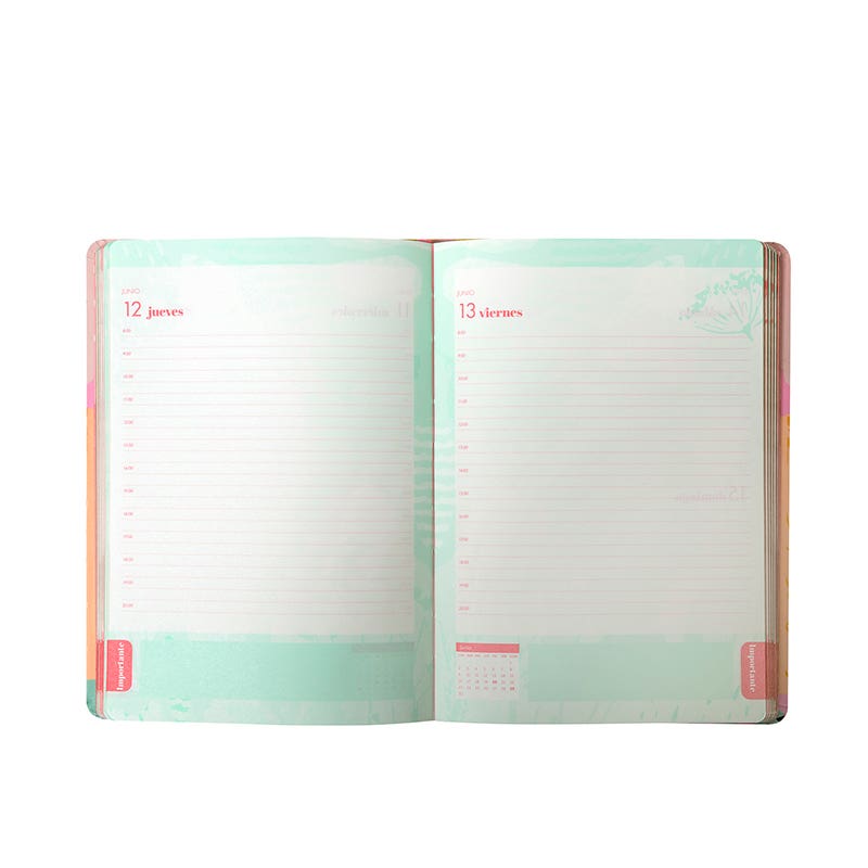 Agenda 2025 Pastel Flower Con Elástico