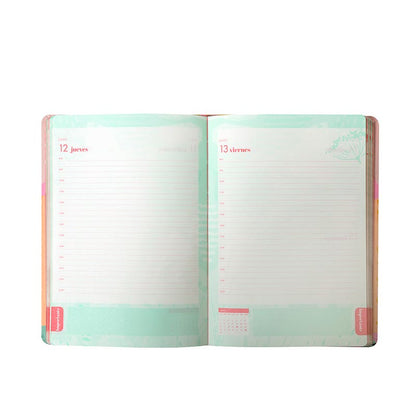 Agenda 2025 Pastel Flower Con Elástico