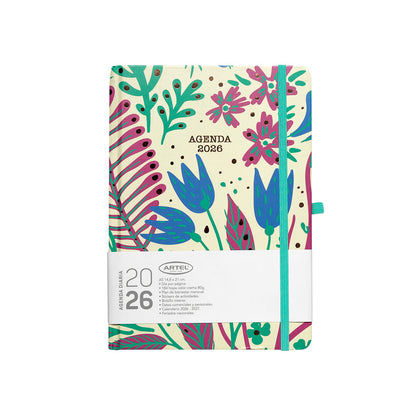 Agenda 2026 Artel Formato Día Por Página Diseño Tulipanes