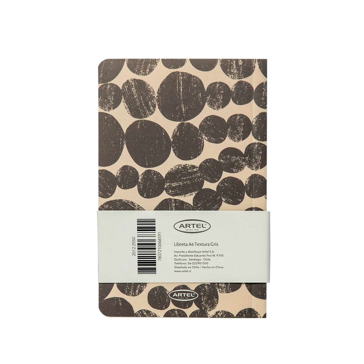 Libreta A6 PP textura gris