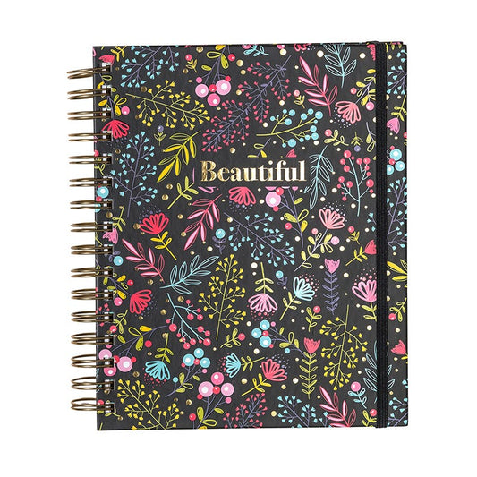 Planner 12 meses BlackFlower 17x21cm