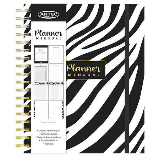 Planner 12 meses Exotic 17 x 21cm ARTEL