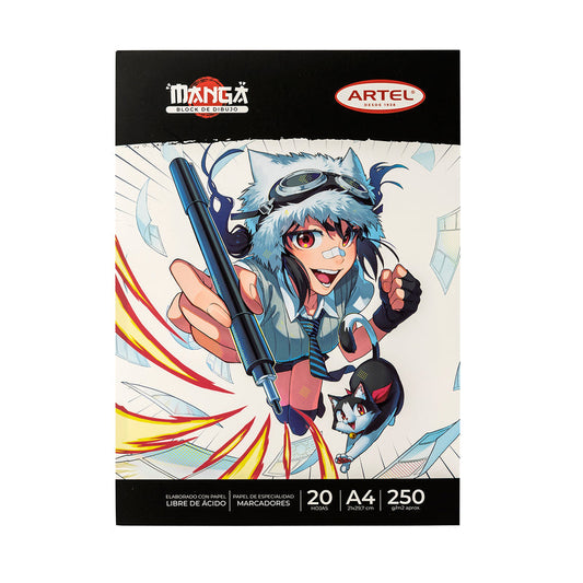 Block Dibujo Artel Manga A4 20 Hojas