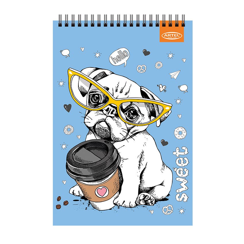 CROQUERA ARTEL 80 HOJAS DISEÑO ANIMALES DIVERTIDOS