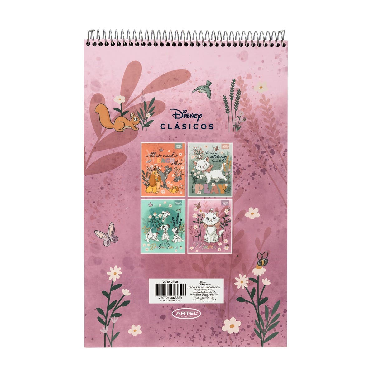 Croquera 21x32 Dogs&cats Clasicos 80 Hojas Artel