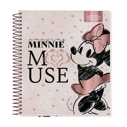Cuaderno Book 120 Hojas Minnie Gold Rose Artel
