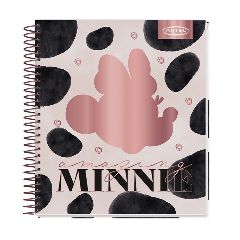 Cuaderno Book 120 Hojas Minnie Gold Rose Artel