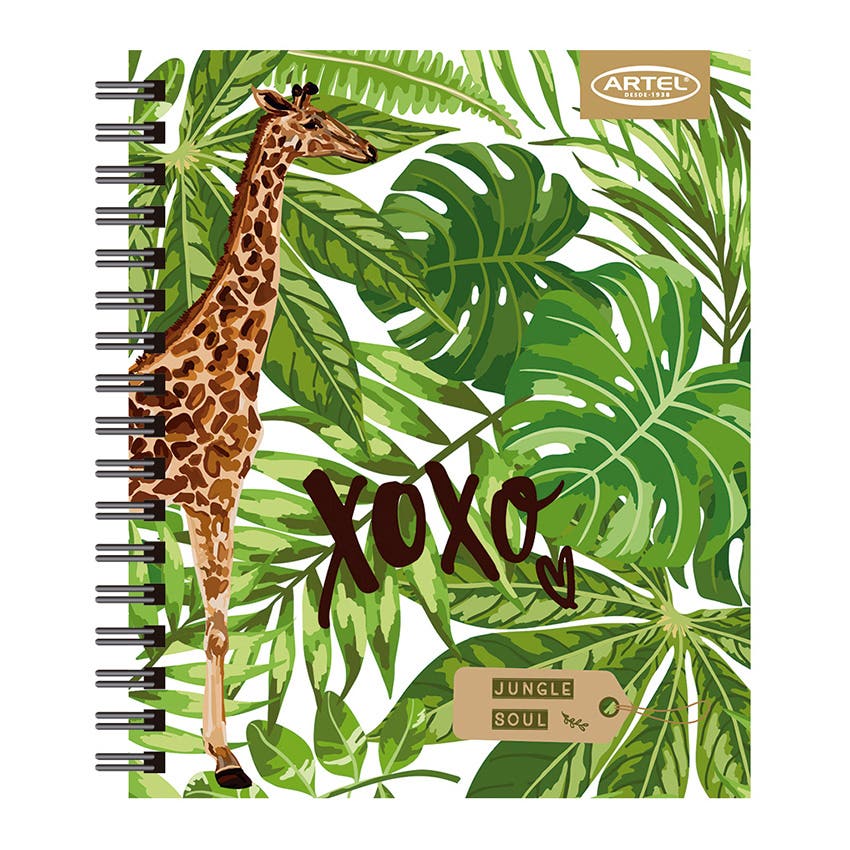 CUADERNO BOOK ARTEL 120 HOJAS DISEÑO JUNGLE