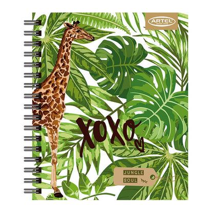 CUADERNO BOOK ARTEL 120 HOJAS DISEÑO JUNGLE