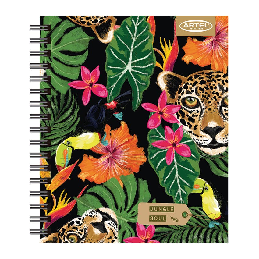 CUADERNO BOOK ARTEL 120 HOJAS DISEÑO JUNGLE