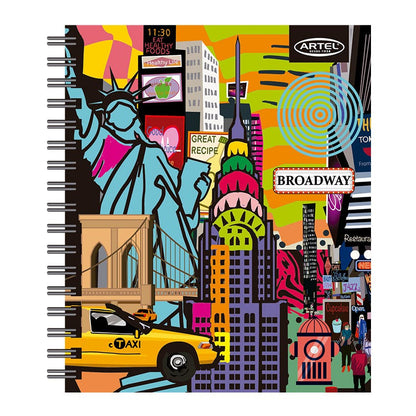 CUADERNO BOOK ARTEL 120 HOJAS DISEÑO URBAN CITY